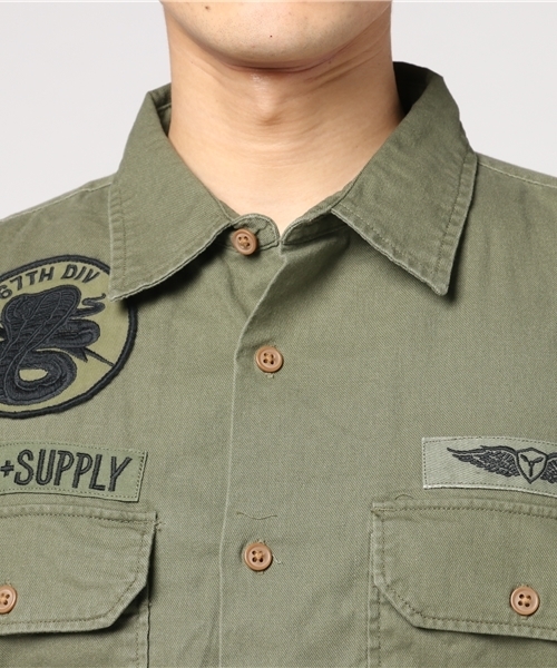Denim & Supply Ralph Lauren(デニムアンドサプライラルフローレン)の「ミリタリー コットンツイル シャツ(シャツ/ブラウス・メンズ・グリーン・MEDIUM/SMALL/LARGE/X-SMALL/X-LARGE)」の8枚目の写真