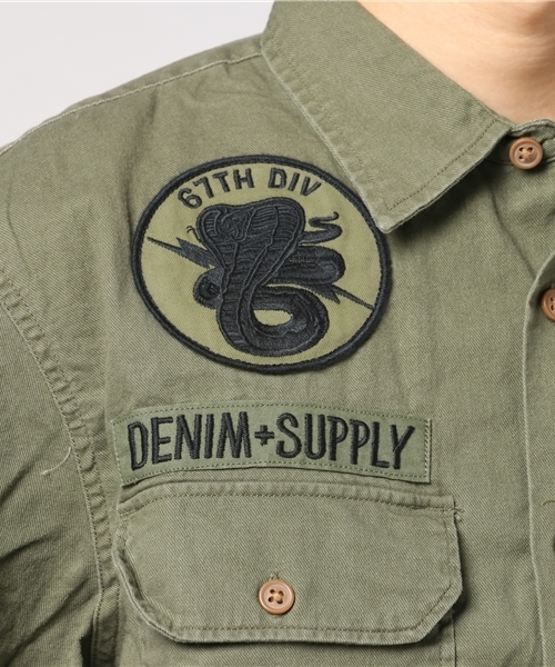 Denim & Supply Ralph Lauren(デニムアンドサプライラルフローレン)の「ミリタリー コットンツイル シャツ(シャツ/ブラウス・メンズ・グリーン・MEDIUM/SMALL/LARGE/X-SMALL/X-LARGE)」の10枚目の写真