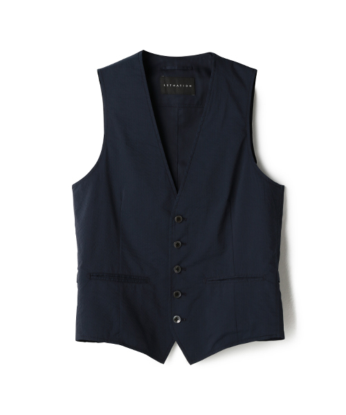 ESTNATION（エストネーション）の「ESTNATION シアサッカー3ピースベスト（ベスト・メンズ・ホワイト系その他/チャコールアッシュ/ダークネイビー・SMALL/MEDIUM/LARGE/X-LARGE）」の3枚目の写真