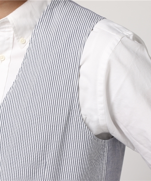 ESTNATION（エストネーション）の「ESTNATION シアサッカー3ピースベスト（ベスト・メンズ・ホワイト系その他/チャコールアッシュ/ダークネイビー・SMALL/MEDIUM/LARGE/X-LARGE）」の13枚目の写真