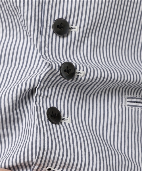 ESTNATION（エストネーション）の「ESTNATION シアサッカー3ピースベスト（ベスト・メンズ・ホワイト系その他/チャコールアッシュ/ダークネイビー・SMALL/MEDIUM/LARGE/X-LARGE）」の9枚目の写真