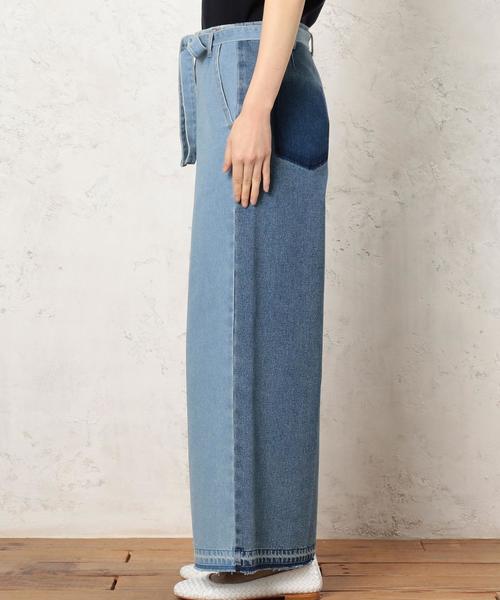 green label relaxing（グリーンレーベルリラクシング）の「CB CONTRAST ライトDNM パンツ ◆（デニムパンツ・レディース・ライトブルー・40/38/36）」の10枚目の写真