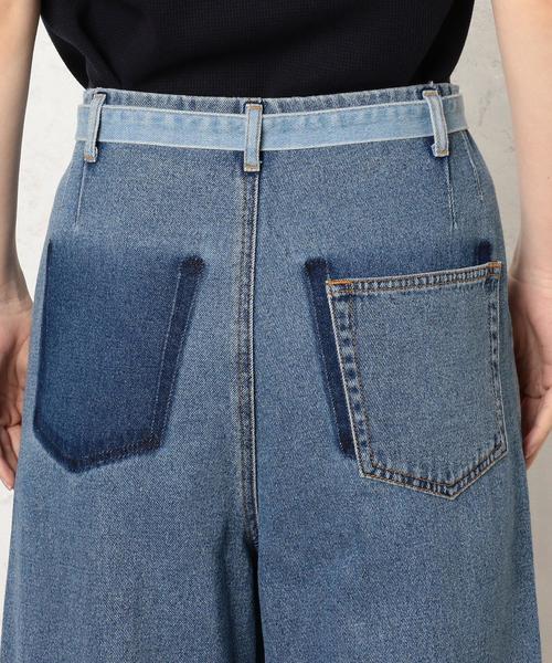 green label relaxing（グリーンレーベルリラクシング）の「CB CONTRAST ライトDNM パンツ ◆（デニムパンツ・レディース・ライトブルー・40/38/36）」の14枚目の写真