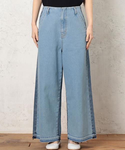 green label relaxing（グリーンレーベルリラクシング）の「CB CONTRAST ライトDNM パンツ ◆（デニムパンツ・レディース・ライトブルー・40/38/36）」の5枚目の写真