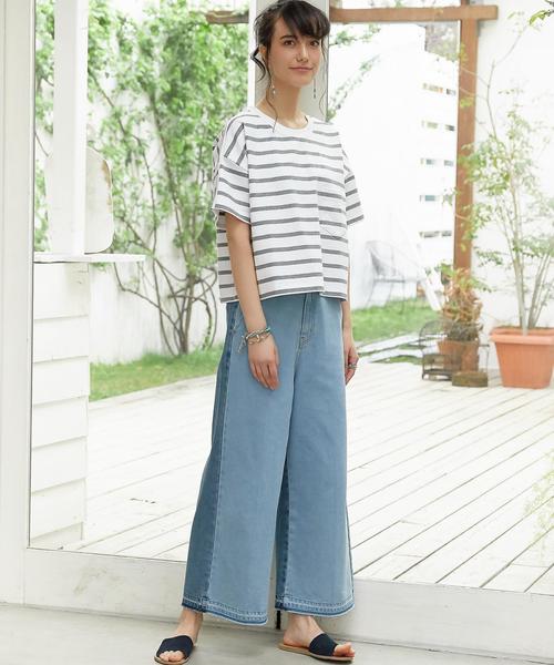 green label relaxing（グリーンレーベルリラクシング）の「CB CONTRAST ライトDNM パンツ ◆（デニムパンツ・レディース・ライトブルー・40/38/36）」の7枚目の写真