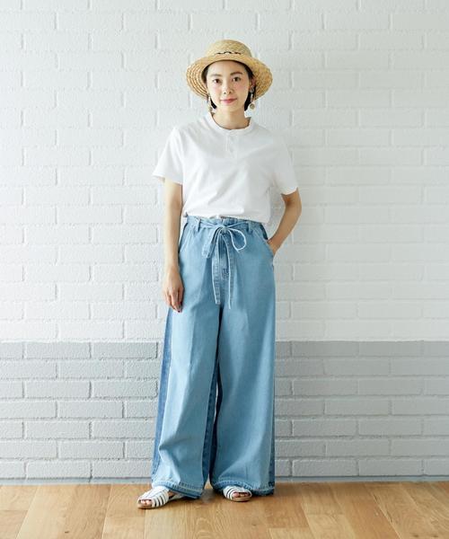 green label relaxing（グリーンレーベルリラクシング）の「CB CONTRAST ライトDNM パンツ ◆（デニムパンツ・レディース・ライトブルー・40/38/36）」の16枚目の写真