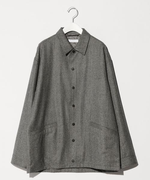 green label relaxing(グリーンレーベルリラクシング)の「『BRACTMENT(ブラクトメント)』 CANONICO ルーズ コーチ ジャケット / ブルゾン ◆(ブルゾン・メンズ・グレー/ネイビー・36/38/40)」の2枚目の写真