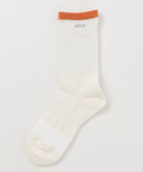 AIGLE(エーグル)の「WAクロスミッド丈ソックス(ソックス/靴下・レディース・カーキ/ネイビー/ブラック/オフホワイト/ダークネイビー/グレー・MEDIUM/LARGE)」の7枚目の写真