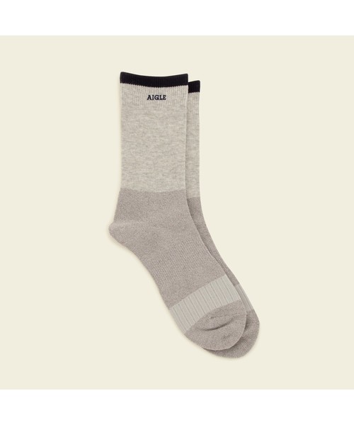 AIGLE(エーグル)の「WAクロスミッド丈ソックス(ソックス/靴下・レディース・カーキ/ネイビー/ブラック/オフホワイト/ダークネイビー/グレー・MEDIUM/LARGE)」の4枚目の写真