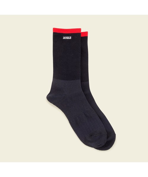 AIGLE(エーグル)の「WAクロスミッド丈ソックス(ソックス/靴下・レディース・カーキ/ネイビー/ブラック/オフホワイト/ダークネイビー/グレー・MEDIUM/LARGE)」の6枚目の写真