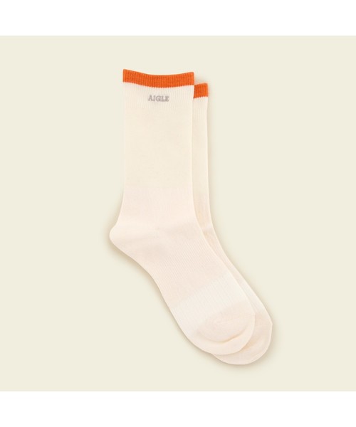 AIGLE(エーグル)の「WAクロスミッド丈ソックス(ソックス/靴下・レディース・カーキ/ネイビー/ブラック/オフホワイト/ダークネイビー/グレー・MEDIUM/LARGE)」の8枚目の写真