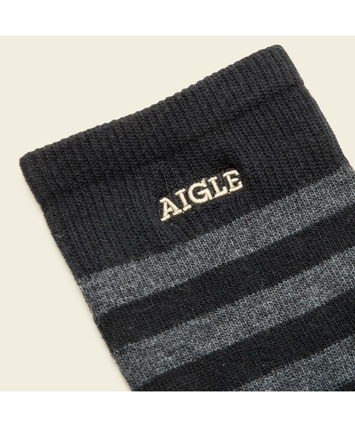 AIGLE(エーグル)の「WAクロスミッド丈ソックス(ソックス/靴下・レディース・カーキ/ネイビー/ブラック/オフホワイト/ダークネイビー/グレー・MEDIUM/LARGE)」の12枚目の写真