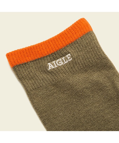 AIGLE(エーグル)の「WAクロスミッド丈ソックス(ソックス/靴下・レディース・カーキ/ネイビー/ブラック/オフホワイト/ダークネイビー/グレー・MEDIUM/LARGE)」の11枚目の写真