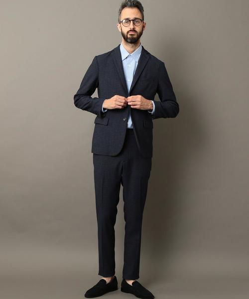 BEAUTY&YOUTH UNITED ARROWS（ビューティーアンドユースユナイテッドアローズ）の「BY "TORAY" プリント ハウンドトゥース 2B ジャケット ◆（テーラードジャケット・メンズ・ダークグレー/ネイビー・SMALL/MEDIUM/LARGE/X-LARGE）」の10枚目の写真