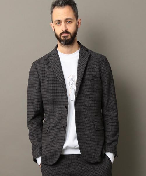 BEAUTY&YOUTH UNITED ARROWS（ビューティーアンドユースユナイテッドアローズ）の「BY "TORAY" プリント ハウンドトゥース 2B ジャケット ◆（テーラードジャケット・メンズ・ダークグレー/ネイビー・SMALL/MEDIUM/LARGE/X-LARGE）」の16枚目の写真