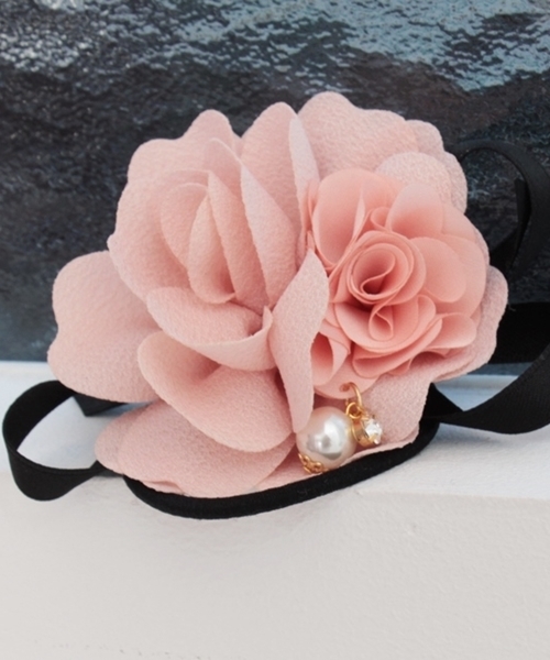 Rora（ローラ）の「ロココ ポニーテール ヘアゴム（3color)（ヘアゴム・キッズ・ブラック/ピンク/アイボリー・FREE）」の3枚目の写真