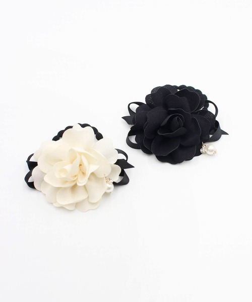 Rora（ローラ）の「ロココ ポニーテール ヘアゴム（3color)（ヘアゴム・キッズ・ブラック/ピンク/アイボリー・FREE）」の5枚目の写真