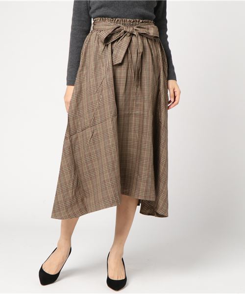 WEGO（ウィゴー）の「WEGO/リボンベルトイレヘムミディスカート（スカート・レディース・ブラウン系その他2/グレー系その他2・LARGE/MEDIUM/SMALL）」の13枚目の写真