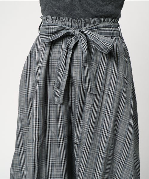 WEGO（ウィゴー）の「WEGO/リボンベルトイレヘムミディスカート（スカート・レディース・ブラウン系その他2/グレー系その他2・LARGE/MEDIUM/SMALL）」の16枚目の写真