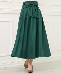 KOBE LETTUCE | [ギンガムチェック柄/ドット柄/無地]ウエストリボンマキシ丈フレアスカート/レディースボトムス[M2151](スカート)