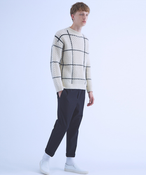 ABAHOUSE（アバハウス）の「ウインドペンチェックモックネックニット（ニット/セーター・メンズ・オフホワイト・46/48）」の11枚目の写真
