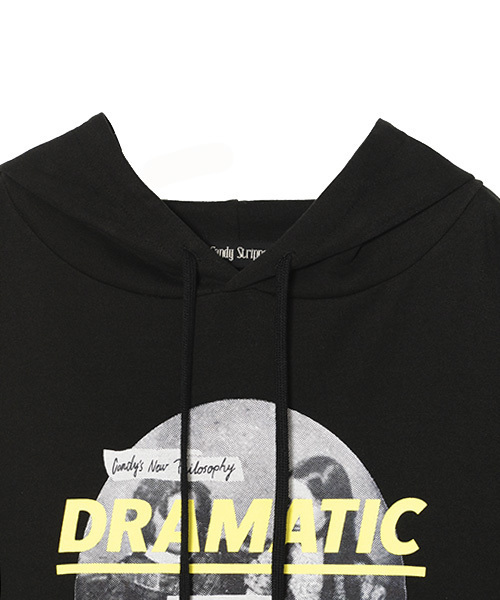 Candy Stripper(キャンディストリッパー)の「DRAMATIC HOODIE(パーカー・レディース・オフホワイト/ブラック/ヘザーグレー・2)」の6枚目の写真