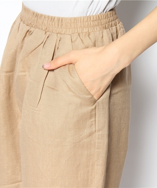 Aunt Marie's（アントマリーズ）の「麻レーヨンパンツ（その他パンツ・レディース・ライトブルー/ベージュ/ネイビー/ナチュラル・FREE）」の9枚目の写真