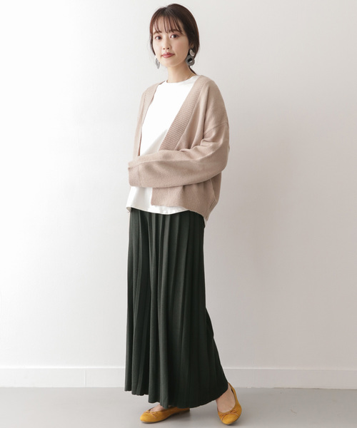 ITEMS URBANRESEARCH(アイテムズ アーバンリサーチ)の「プリーツニットパンツ(その他パンツ・レディース・ベージュ/グリーン/モカ・FREE)」の5枚目の写真