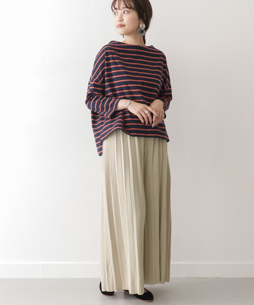 ITEMS URBANRESEARCH(アイテムズ アーバンリサーチ)の「プリーツニットパンツ(その他パンツ・レディース・ベージュ/グリーン/モカ・FREE)」の8枚目の写真