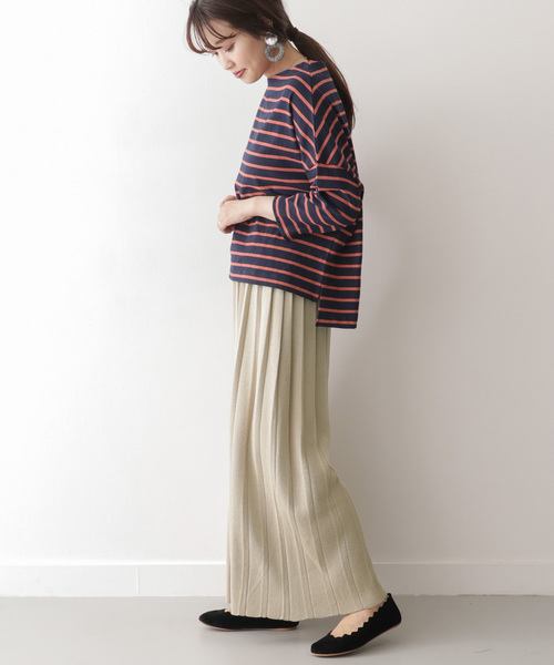 ITEMS URBANRESEARCH(アイテムズ アーバンリサーチ)の「プリーツニットパンツ(その他パンツ・レディース・ベージュ/グリーン/モカ・FREE)」の9枚目の写真