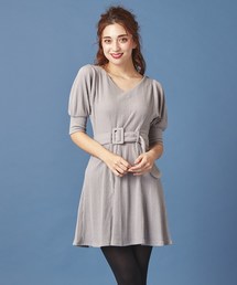 MIIA | パフスリーブフレアワンピース(ワンピース)