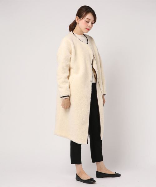 LOWRYS FARM（ローリーズファーム）の「ボアＺＩＰコート　807906（ブルゾン・レディース・ブラック/アイボリー・FREE）」の17枚目の写真