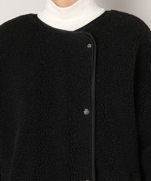 LOWRYS FARM（ローリーズファーム）の「ボアＺＩＰコート　807906（ブルゾン・レディース・ブラック/アイボリー・FREE）」の14枚目の写真