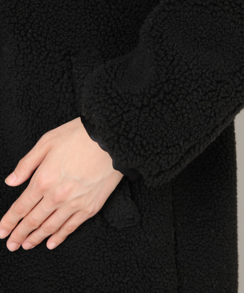 LOWRYS FARM（ローリーズファーム）の「ボアＺＩＰコート　807906（ブルゾン・レディース・ブラック/アイボリー・FREE）」の16枚目の写真