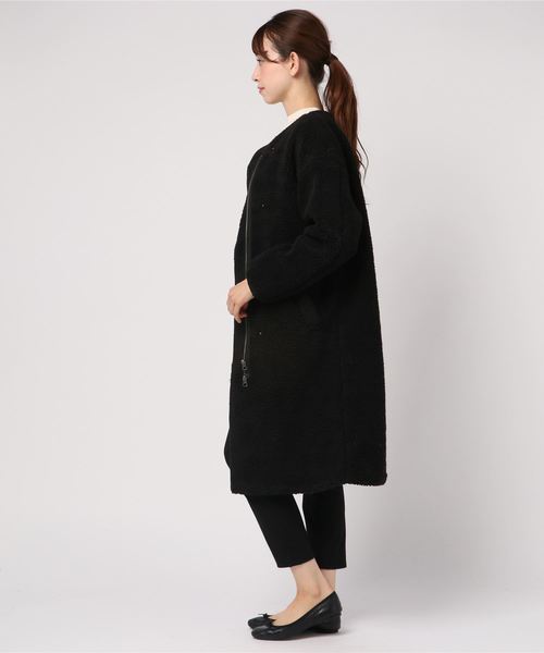 LOWRYS FARM（ローリーズファーム）の「ボアＺＩＰコート　807906（ブルゾン・レディース・ブラック/アイボリー・FREE）」の3枚目の写真