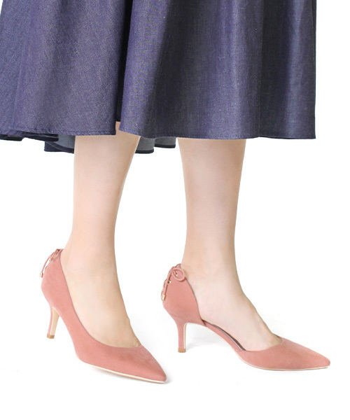 RANDA(ランダ)の「バックレースアップポインテッドパンプス(パンプス・レディース・ブラック/グレー/ピンク・23/24/25/22/25.5/22.5/24.5/23.5)」の3枚目の写真