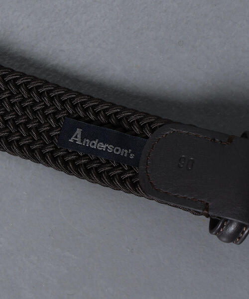 Anderson's（アンダーソンズ）の「＜Anderson’s（アンダーソンズ) ＞ メッシュ ベルト（ベルト・メンズ・ブラック/ダークブラウン/ネイビー・80ｃｍ/85cm/90cm/95cm）」の6枚目の写真