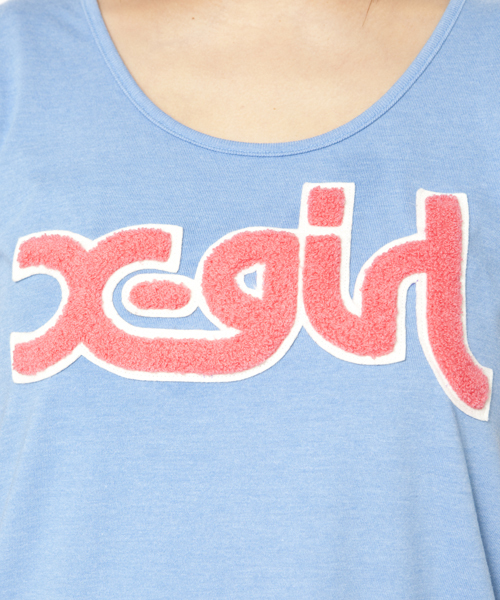 X-girl（エックスガール）の「MILLS LOGO PATCHED S/S TEE DRESS（ワンピース・レディース・ホワイト/ブラック/オレンジ/ネイビー/ライトブルー・2/1）」の9枚目の写真