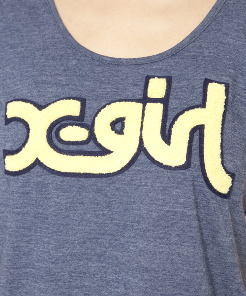 X-girl（エックスガール）の「MILLS LOGO PATCHED S/S TEE DRESS（ワンピース・レディース・ホワイト/ブラック/オレンジ/ネイビー/ライトブルー・2/1）」の8枚目の写真