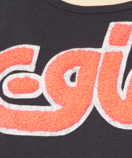 X-girl（エックスガール）の「MILLS LOGO PATCHED S/S TEE DRESS（ワンピース・レディース・ホワイト/ブラック/オレンジ/ネイビー/ライトブルー・2/1）」の6枚目の写真