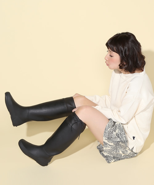 エヌ エー ケイ ディ レディース ブーツ・レインブーツ シューズ NA-KD leather chunky boot in beige Piedi Nudi 長靴 レインブーツ ALL WEATHER ⁄ バックゴア 配色