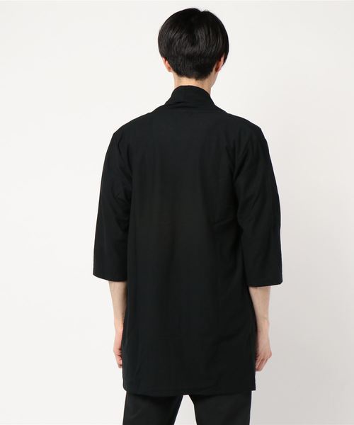 JUNRED（ジュンレッド）の「梨地7分袖トッパーカーディガン（カーディガン/ボレロ・メンズ・ブラック/ベージュ/ネイビー/グレー・M/L）」の5枚目の写真