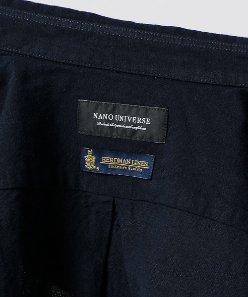 NANO universe(ナノユニバース)の「Herdman Linenシャツ 7S(シャツ/ブラウス・メンズ・ホワイト/ベージュ/ネイビー・SMALL/MEDIUM/LARGE)」の8枚目の写真