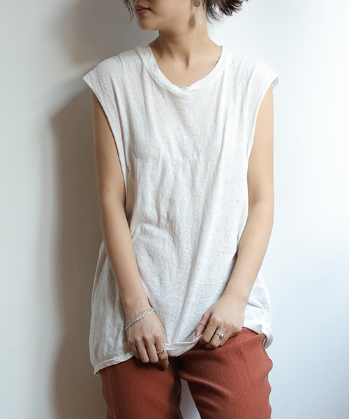 セール】カットオフルーズタンクトップ（タンクトップ）｜TODAYFUL
