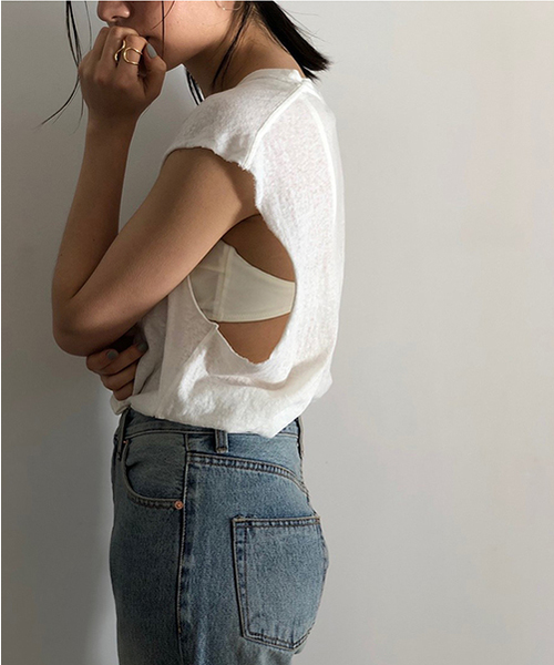 TODAYFUL(トゥデイフル)の「カットオフルーズタンクトップ(タンクトップ・レディース・オフホワイト/クリーム/モカ・FREE)」の21枚目の写真