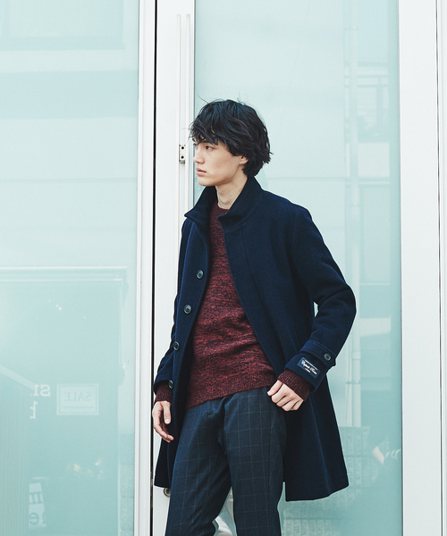 ABAHOUSE GRAY(アバハウスグレイ)の「【店舗展開限定/軽量】LeTinteWoolスタンドカラーコート(ステンカラーコート・メンズ・キャメル/グレー/ネイビー/ブラック・46/48/50/52)」の1枚目の写真