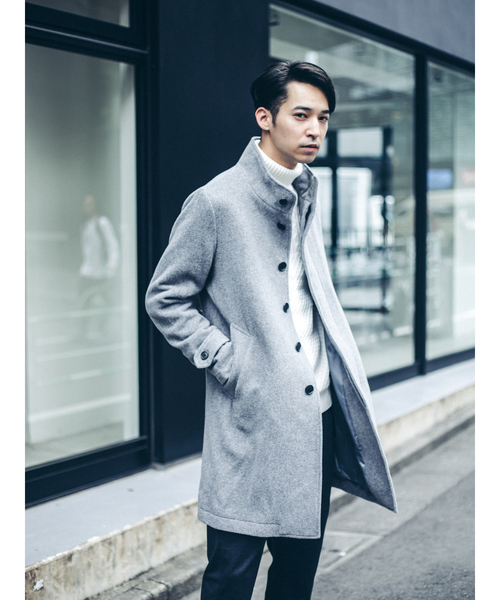 ABAHOUSE GRAY(アバハウスグレイ)の「【店舗展開限定/軽量】LeTinteWoolスタンドカラーコート(ステンカラーコート・メンズ・キャメル/グレー/ネイビー/ブラック・46/48/50/52)」の11枚目の写真