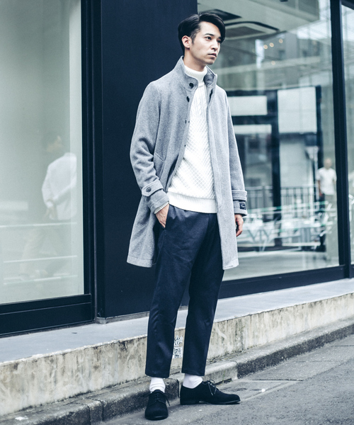 ABAHOUSE GRAY(アバハウスグレイ)の「【店舗展開限定/軽量】LeTinteWoolスタンドカラーコート(ステンカラーコート・メンズ・キャメル/グレー/ネイビー/ブラック・46/48/50/52)」の12枚目の写真