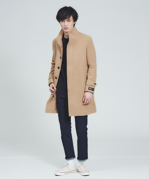 ABAHOUSE GRAY(アバハウスグレイ)の「【店舗展開限定/軽量】LeTinteWoolスタンドカラーコート(ステンカラーコート・メンズ・キャメル/グレー/ネイビー/ブラック・46/48/50/52)」の16枚目の写真