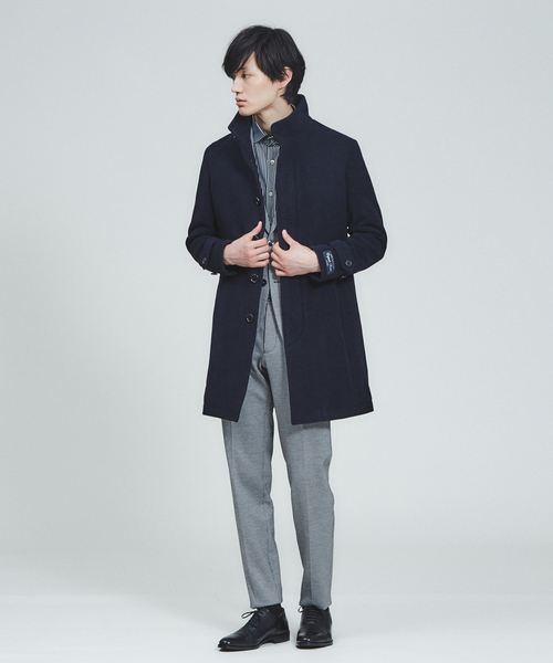 ABAHOUSE GRAY(アバハウスグレイ)の「【店舗展開限定/軽量】LeTinteWoolスタンドカラーコート(ステンカラーコート・メンズ・キャメル/グレー/ネイビー/ブラック・46/48/50/52)」の8枚目の写真